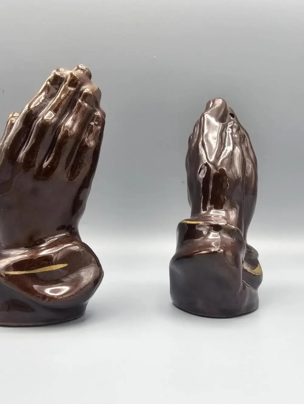 Vintage Ceramic Praying Hands Salt and Pepper Shakers